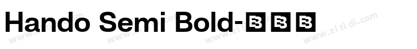Hando Semi Bold字体转换